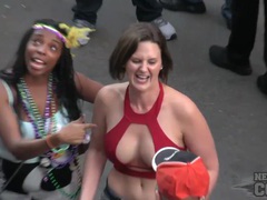 ChiliMovies presents: Mardi gras girls flashing their tits for beads