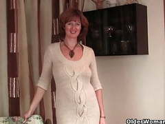 ChiliMovies presents: Redheaded mom plays with her nipples and pussy (compilation)