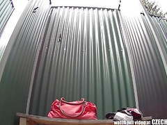 ChiliMovies presents: Amazing young girl shower voyeur