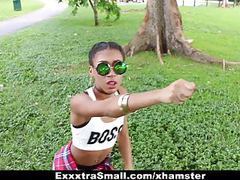 ChiliMovies presents: Exxxtrasmall - cute tiny ebony bounces on big cock