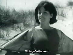 ChiliMovies presents: Nudist girl's day on a beach (1960s vintage)