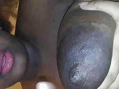 ChiliMovies presents: Mature ebony shoots milk out of her huge boob
