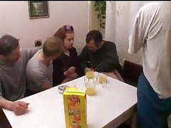 ChiliMovies presents: Fa giver her dad and friends a fucking good night !