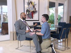 ChiliMovies presents: Black dude with a large dick fucks tight asshole of a white man