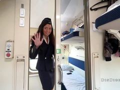 ChiliMovies presents: Seduced the conductor on the train and fucked while she had a break