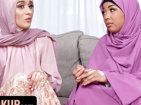 ChiliMovies presents: Hijab wearing step sisters malina melendez and aubry babcock fuck their step brother - hijab hookup