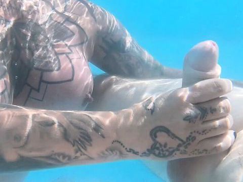ChiliMovies presents: Underwater bj pool fun with the creampies