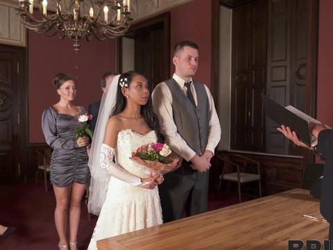 ChiliMovies presents: Hot ass bride killa raketa drops her panties to ride a hard dick
