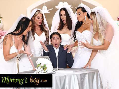 ChiliMovies presents: Mommy's boy - furious milf brides reverse gangbang hung wedding planner for wedding planning mistake