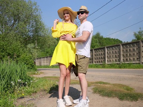 ChiliMovies presents: Blonde novella night gets fucked from behind in public - hd