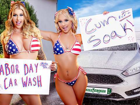 ChiliMovies presents: Car wash duo shake tits and score big