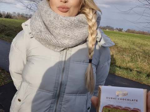 ChiliMovies presents: I blow and fuck a stranger for the last dubai chocolate from the discount store - risky public sex - litclit