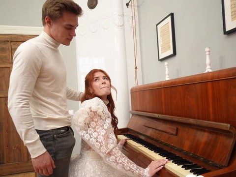 ChiliMovies presents: Redhead pianist goes nuts for my hard dick after practice