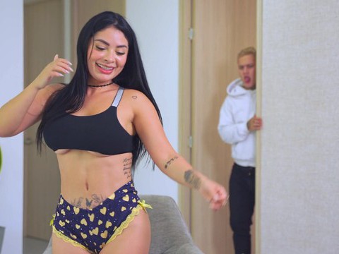 ChiliMovies presents: Brunette alejandra palacios with hot ass sucking a hard cock