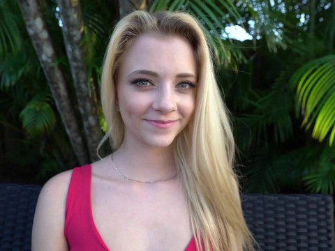ChiliMovies presents: Blonde neighbor riley star wants into the pool and offers her pussy