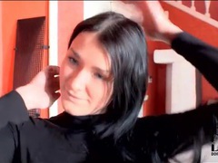 ChiliMovies presents: Blue eyed girl in black turtleneck strips