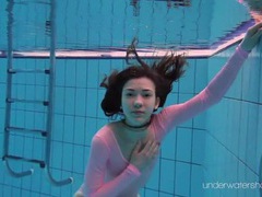 ChiliMovies presents: Leggy girl goes swimming in her leotard