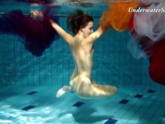 ChiliMovies presents: Artful naked underwater show with a hairy pussy girl