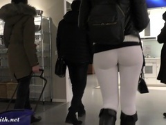 ChiliMovies presents: Jeny smith  camel toe white leggings