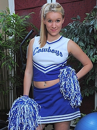 Chili Movies presents: Cheerleader Kristi Kay drops pompoms and gets naked