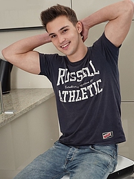 Chili Movies presents: Cute boy Martin Polnak tugs his cock while spreading his ass