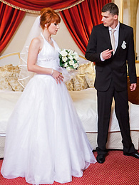 Chili Movies presents: Redhead Czech bride Lucy Bell getting double fucked on her wedding day