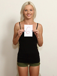 Chili Movies presents: Blond hungarian teen Zazie Skymm gets completely naked during a solo shoot