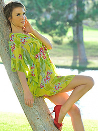 Chili Movies presents: Beautiful american cutie Malena Morgan flaunts her sexy butt and plays with a vibrator outdoors
