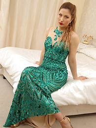 Chili Movies presents: Sexy british teen Stephanie Bonham Carter removes her dress and displays her bare skin